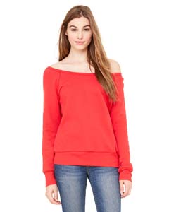Bella + Canvas Ladies' Sponge Fleece Wide Neck Sweatshirt. 7501