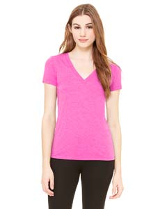 Bella + Canvas Ladies' Triblend Short-Sleeve Deep V-Neck T-Shirt. 8435