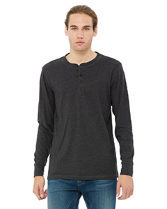 Bella + Canvas Men's Jersey Long-Sleeve Henley. 3150