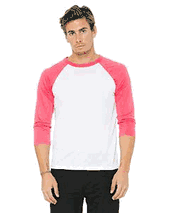 Bella + Canvas Unisex 3/4-Sleeve Baseball T-Shirt. 3200