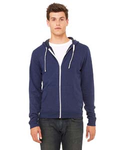 Bella + Canvas Unisex Triblend Sponge Fleece Full-Zip Hoodie. 3909