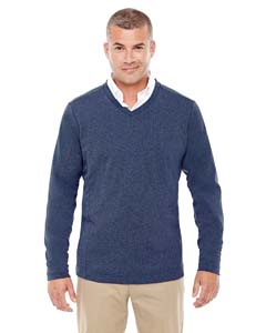 Devon & Jones Adult Fairfield Herringbone V-Neck Pullover. D884