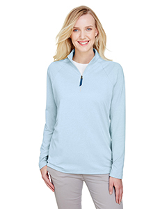 Devon & Jones CrownLux Performance Ladies' Clubhouse Micro-Stripe Quarter-Zip. DG480W