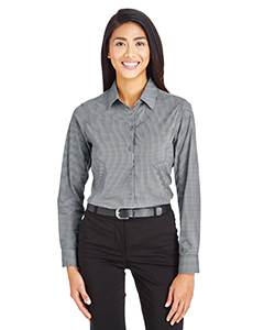 Devon & Jones CrownLux Performance Ladies' Tonal Mini Check Shirt. DG535W