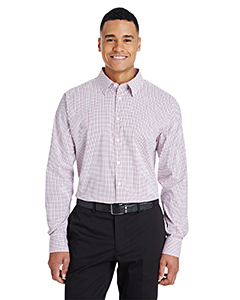 Devon & Jones CrownLux Performance Men's Micro Windowpane Shirt. DG540