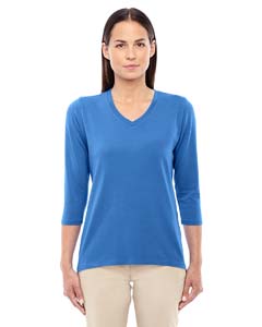 Devon & Jones Ladies' Perfect Fit Bracelet-Length V-Neck Top. DP184W