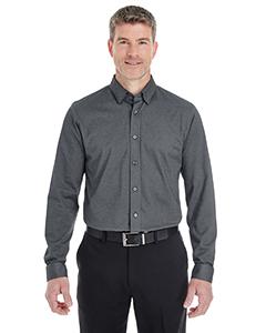 Devon & Jones Men's Central Cotton Blend Mlange Button-Down. DG230
