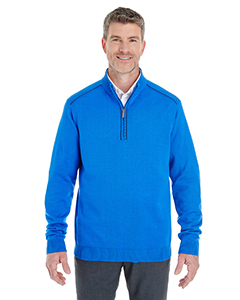 Devon & Jones Men's Manchester Fully-Fashioned Quarter-Zip Sweater. DG478