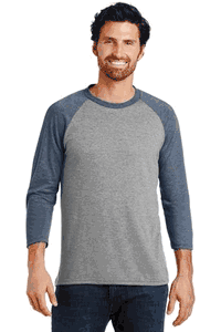 "VALUE TEES" 3/4-Sleeve Raglan. TRIBLEND