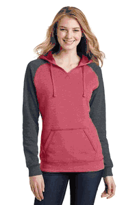 "VALUE SWEATS" Women's Lightweight Fleece Raglan Hoodie. DT296-VAL