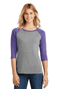 "VALUE TEES" Women's Triblend 3/4-Sleeve Raglan.
