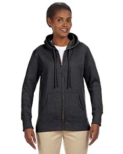 Econscious Ladies' 7 oz. Organic/Recycled Heathered Fleece Full-Zip Hood. EC4580