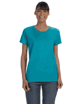 $3.99 Gildan Ladies' Heavy Cotton™ 5.3 oz. T-Shirt. G500L (White $3.39)