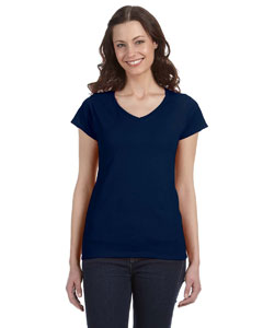 Gildan Ladies' SoftStyle® 4.5 oz. Fitted V-Neck T-Shirt. G64VL (White $4.49)