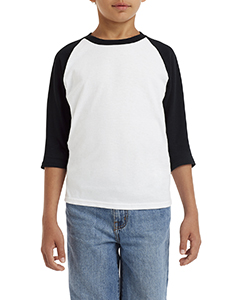 Gildan Youth Heavy Cotton™ 5.3 oz. 3/4-Raglan Sleeve T-Shirt. G570B