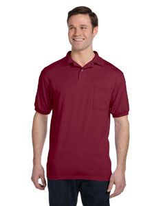 Hanes Adult 5.2 oz., 50/50 EcoSmart Jersey Pocket Polo. 054P