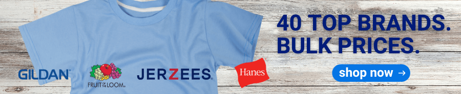 Save big on top brands like HANES® GILDAN® JERZEES® ANVIL® FRUIT®