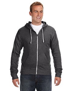 J America Adult Triblend Full-Zip Fleece Hood. JA8872