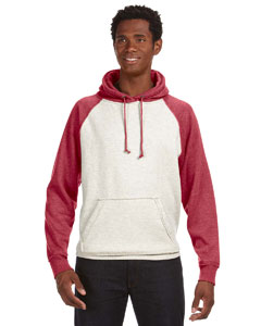 J America Adult Vintage Heather Pullover Hood. JA8885