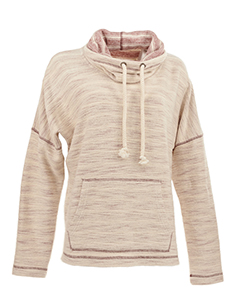 J America Ladies' Baja Fleece Cowl Neck Hoodie. JA8693