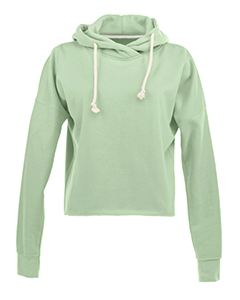 J America Ladies' Lounge Hi-Low Fleece Hoodie. JA8684