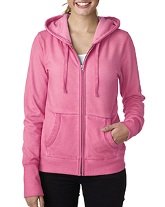 J America Ladies' Oasis Wash Full-Zip Hood. JA8665