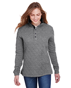 J America Ladies' Quilted Snap Pullover. JA8891