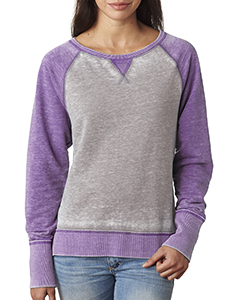 J America Ladies' Zen Contrast Crew. JA8927