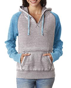 J America Ladies' Zen Contrast Pullover Hood. JA8926