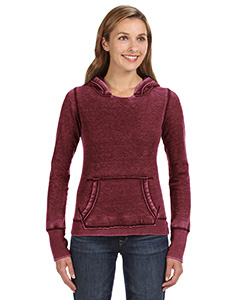 J America Ladies' Zen Pullover Fleece Hood. JA8912