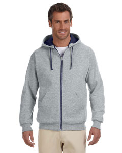 Jerzees Adult 8 oz. NuBlend® Contrast Full-Zip Hood. 93CR