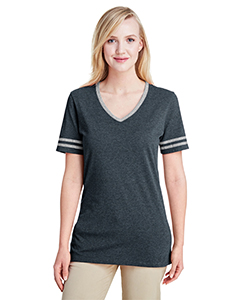 Jerzees Ladies' 4.5 oz. TRI-BLEND Varsity V-Neck T-Shirt. 602WVR