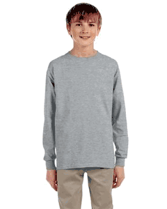 Jerzees Youth 5.6 oz. DRI-POWER® ACTIVE Long-Sleeve T-Shirt. 29BL (WHITE $5.99)
