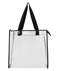 Liberty Bags OAD Clear Tote w/ Gusseted And Zippered Top. OAD5006
