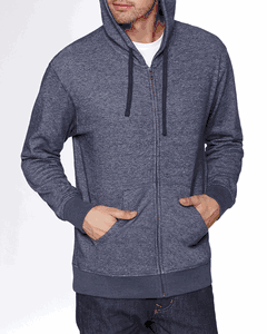 Next Level Adult Denim Fleece Full-Zip Hoody. 9600