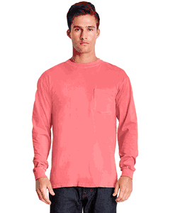 Next Level Adult Inspired Dye Long-Sleeve Crew with Pocket. 7451
