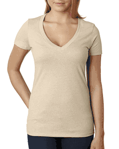 Next Level Ladies' CVC Deep V. 6640