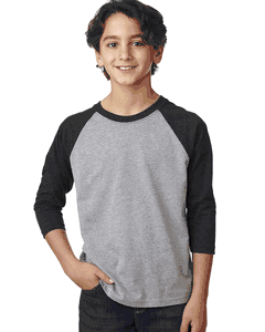 Next Level Youth CVC 3/4-Sleeve Raglan. 3352