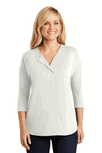 Port Authority Ladies Concept 3/4-Sleeve Soft Split Neck Top. LK5433