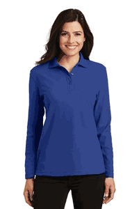Port Authority Ladies Silk Touch Long Sleeve Polo. L500LS