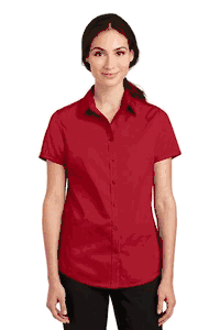 Port Authority® Ladies Short Sleeve SuperPro Twill Shirt. L664