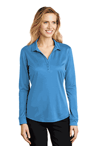 Port Authority  Ladies Silk Touch  Performance Long Sleeve Polo. L540LS