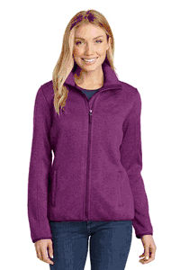 Port Authority® Ladies Sweater Fleece Jacket. L232