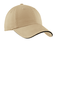 Port Authority® Sandwich Bill Cap with Striped Closure. C830