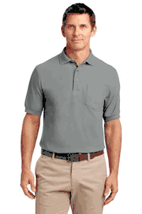 Port Authority Silk Touch Polo with Pocket. K500P