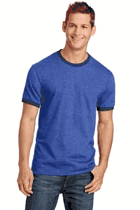 Port & Company Core Cotton Ringer Tee. PC54R