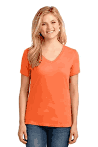 Port & Company® Ladies Core Cotton V-Neck Tee. LPC54V