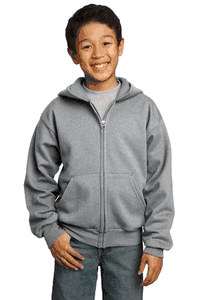 Port & Company® - Youth Core Fleece Full-Zip Hooded Sweatshirt. PC90YZH