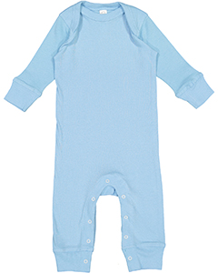 Rabbit Skins Infant Long-Sleeve Baby Rib Coverall. 4412