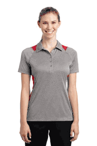 Sport-Tek Ladies Heather Colorblock Contender Polo. LST665